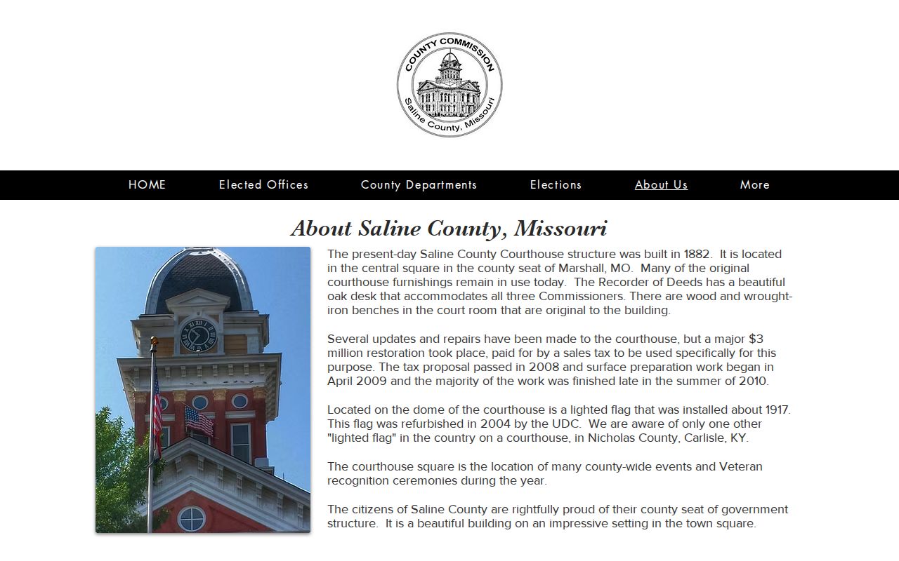 Saline County court docket courthouse history source