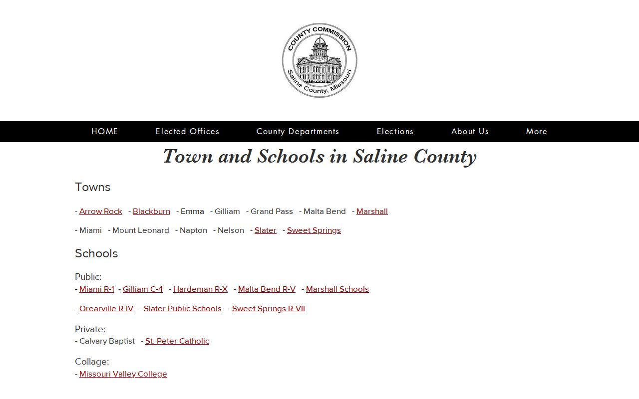 Slater Saline County court docket official county links source